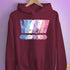 Bigender Pride Grunge Exclamation Points Hoodie - Maroon